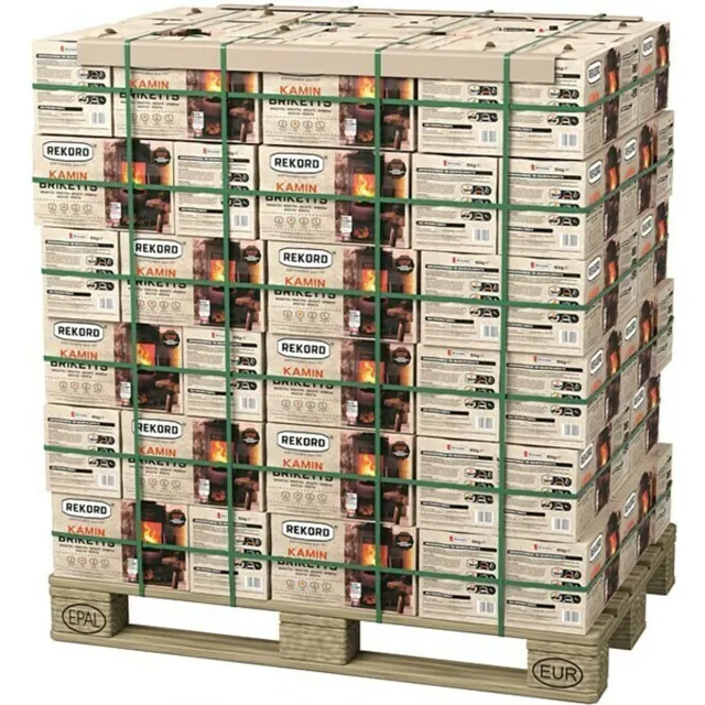 REKORD Braunkohlebriketts Palette Tüte (90 x 10 kg)
